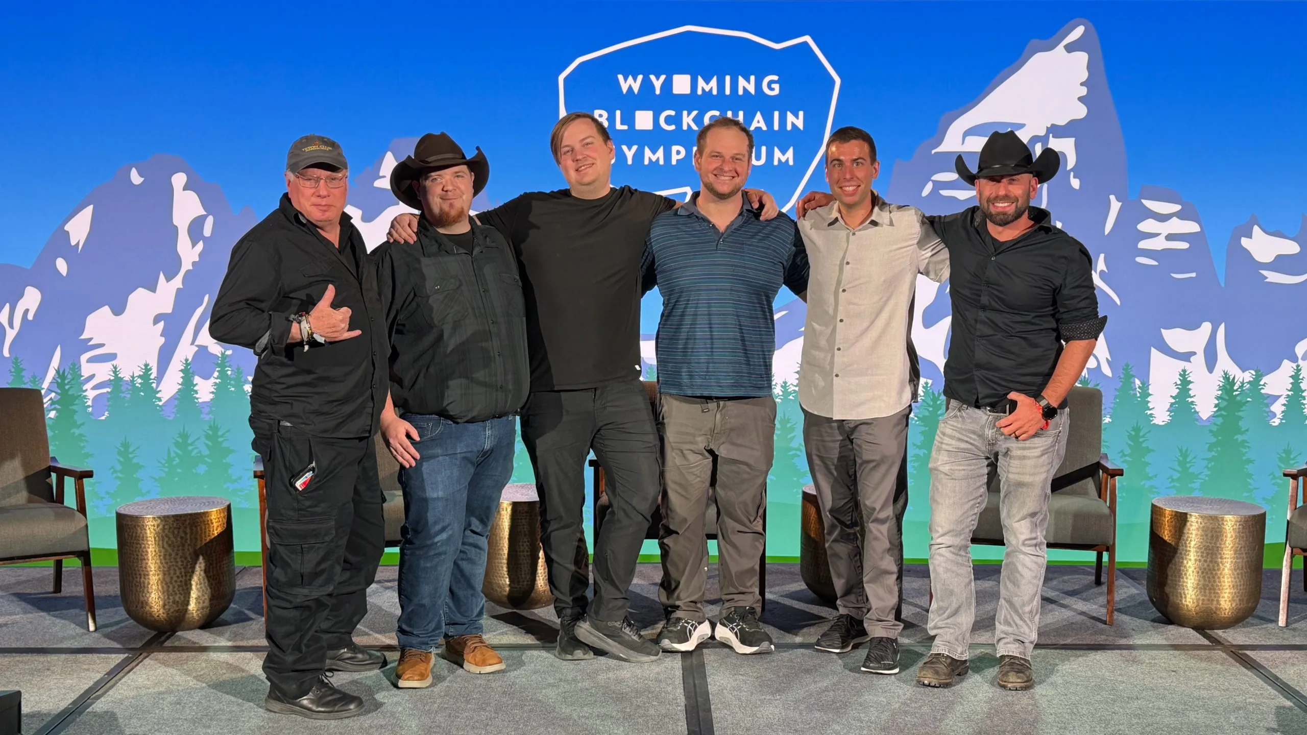 Choyce Creative team managing technical production at a financial conference