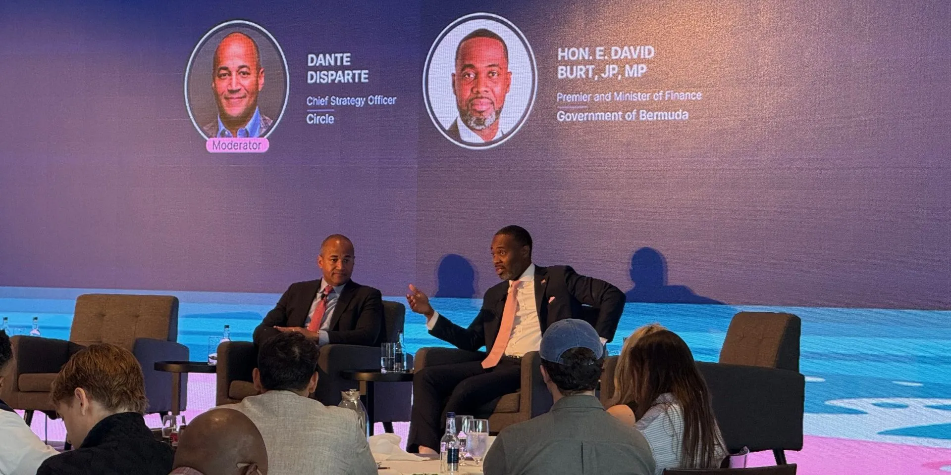 David Burt, Premier of Bermuda, speaking at the SALT Bermuda Digital Finance Forum