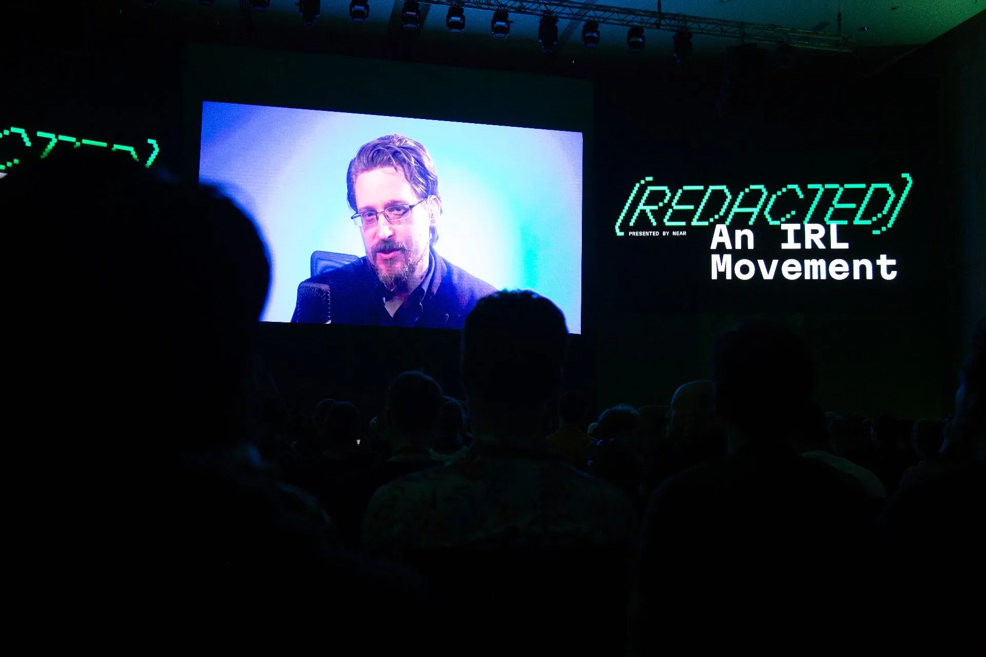 Edward Snowden speaking at NEAR Redacted Bangkok
